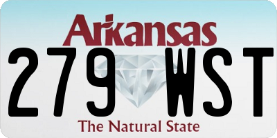 AR license plate 279WST