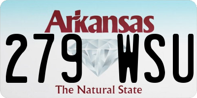 AR license plate 279WSU