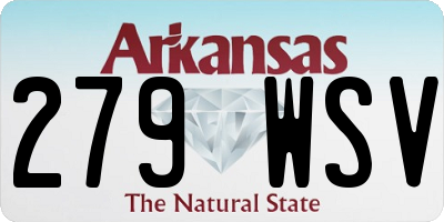 AR license plate 279WSV