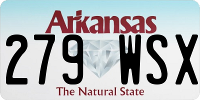 AR license plate 279WSX