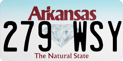 AR license plate 279WSY