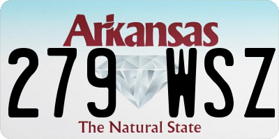 AR license plate 279WSZ