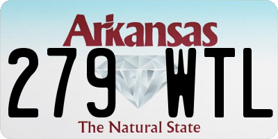 AR license plate 279WTL