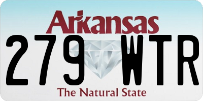 AR license plate 279WTR