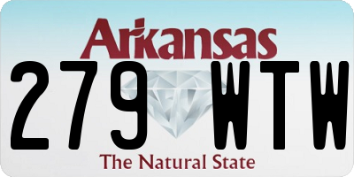 AR license plate 279WTW