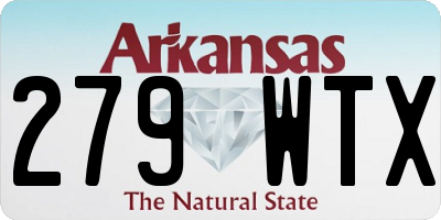 AR license plate 279WTX