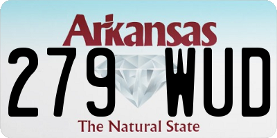 AR license plate 279WUD