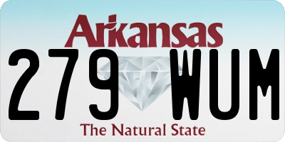 AR license plate 279WUM