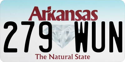 AR license plate 279WUN