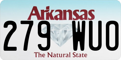 AR license plate 279WUO