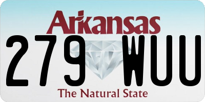 AR license plate 279WUU