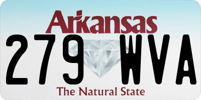 AR license plate 279WVA