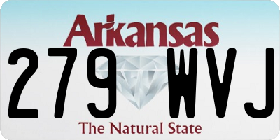 AR license plate 279WVJ