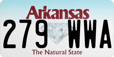 AR license plate 279WWA