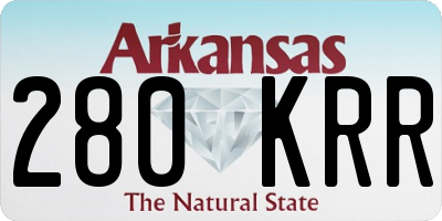 AR license plate 280KRR