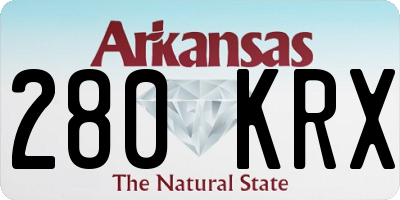 AR license plate 280KRX