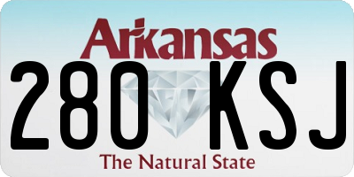 AR license plate 280KSJ