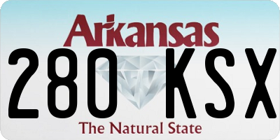 AR license plate 280KSX