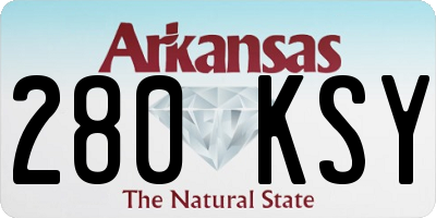 AR license plate 280KSY