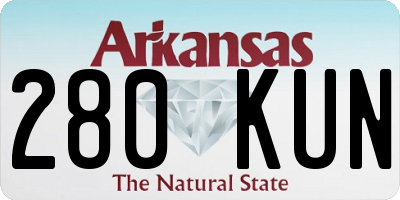 AR license plate 280KUN