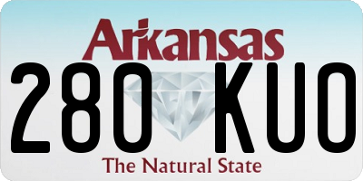 AR license plate 280KUO
