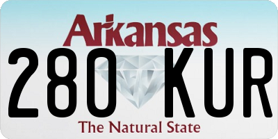 AR license plate 280KUR