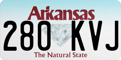 AR license plate 280KVJ