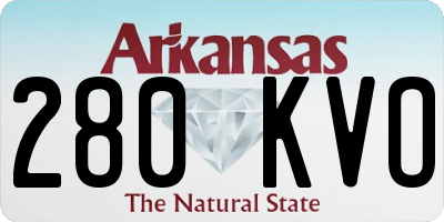 AR license plate 280KVO