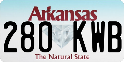 AR license plate 280KWB