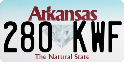 AR license plate 280KWF