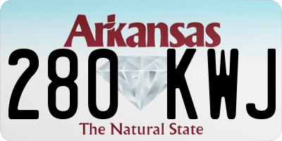 AR license plate 280KWJ