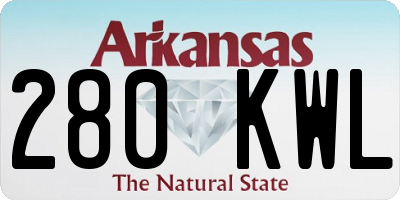 AR license plate 280KWL