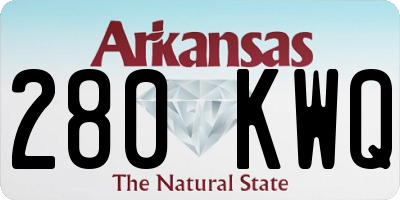 AR license plate 280KWQ