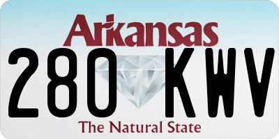 AR license plate 280KWV