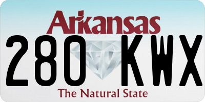 AR license plate 280KWX