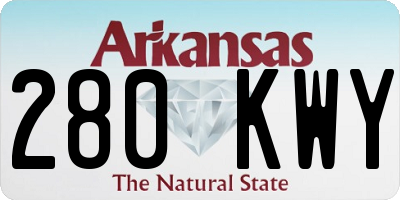 AR license plate 280KWY