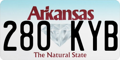 AR license plate 280KYB