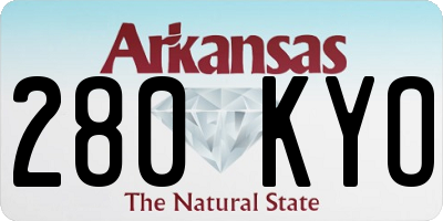 AR license plate 280KYO