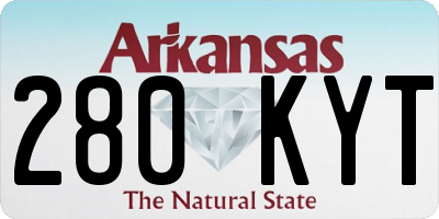 AR license plate 280KYT