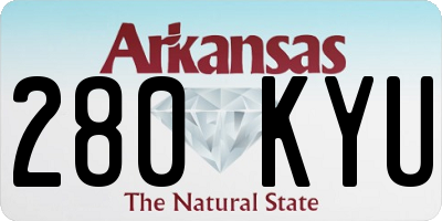 AR license plate 280KYU