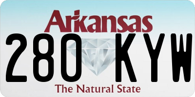 AR license plate 280KYW