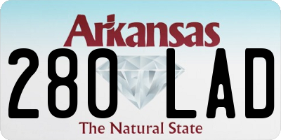 AR license plate 280LAD