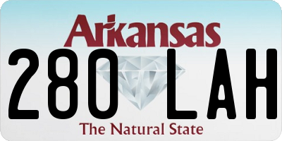 AR license plate 280LAH