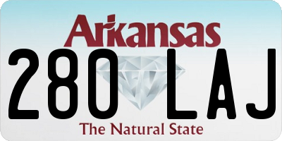 AR license plate 280LAJ
