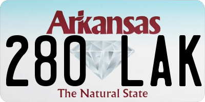 AR license plate 280LAK