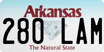 AR license plate 280LAM