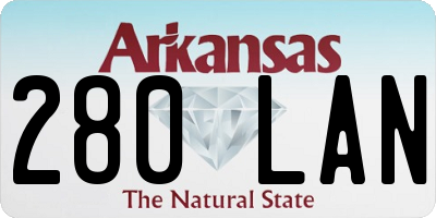 AR license plate 280LAN