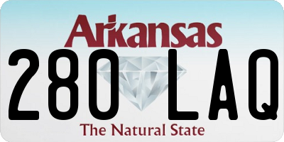 AR license plate 280LAQ