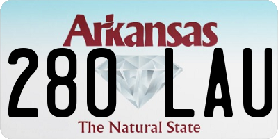 AR license plate 280LAU