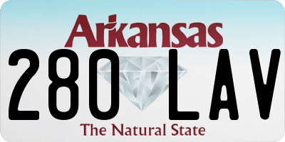 AR license plate 280LAV